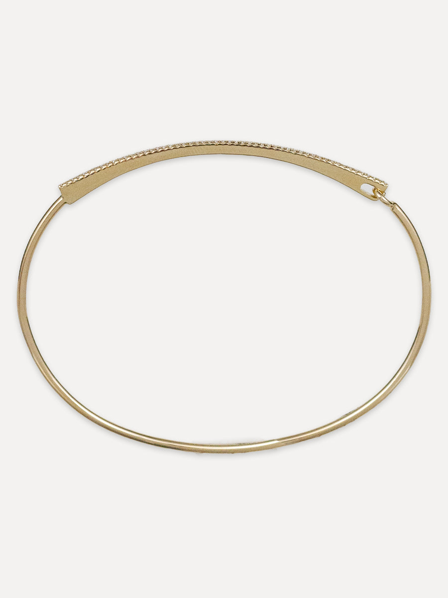 14K Diamond Bangle Bracelet