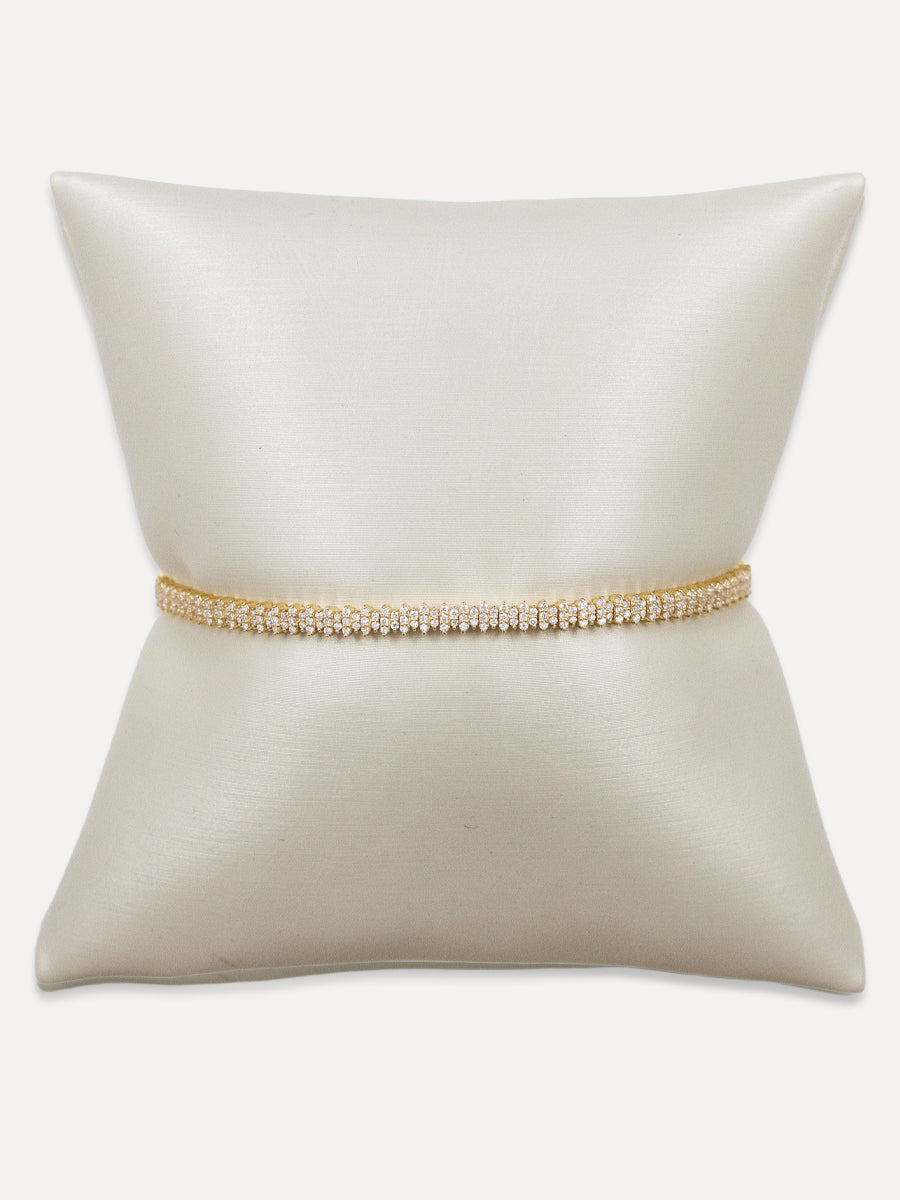 14K Pavé Diamond Marquise Link Tennis Bracelet