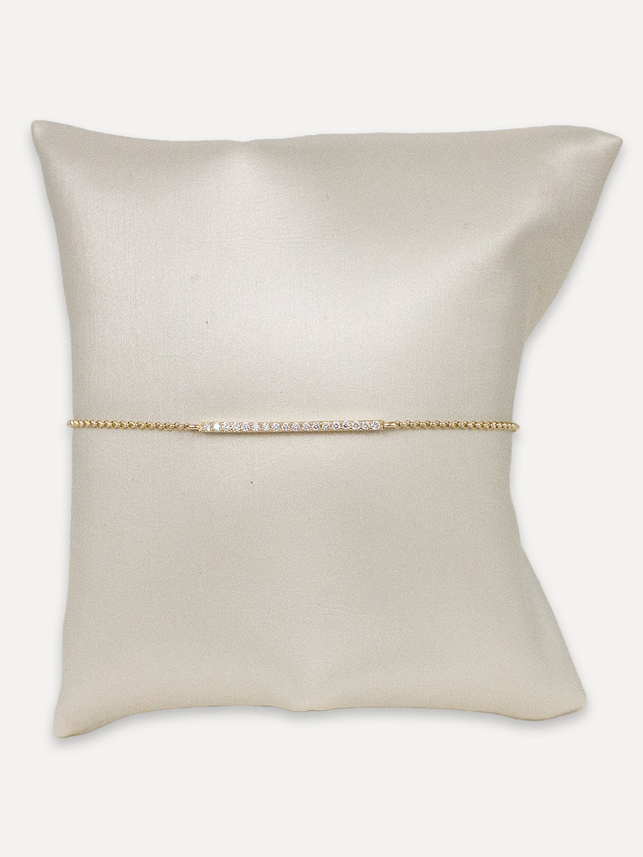 14K Diamond Bar Bracelet