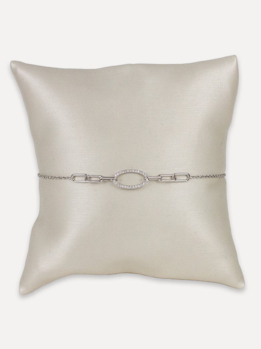 14K Diamond Chain Link Bracelet