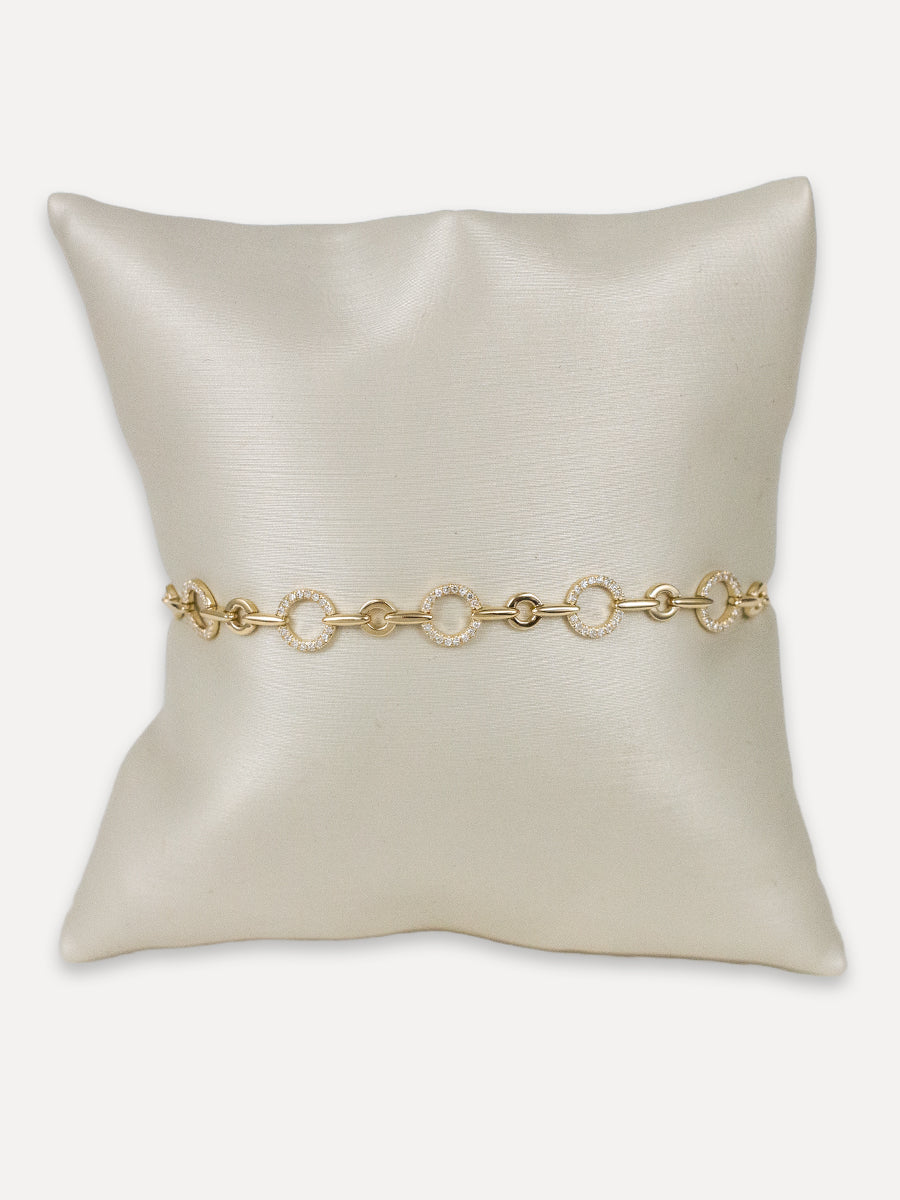 14K Diamond Solar System Bracelet