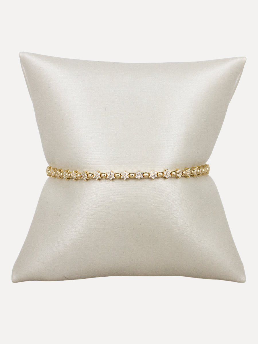 14K Diamond Star Tennis Bracelet