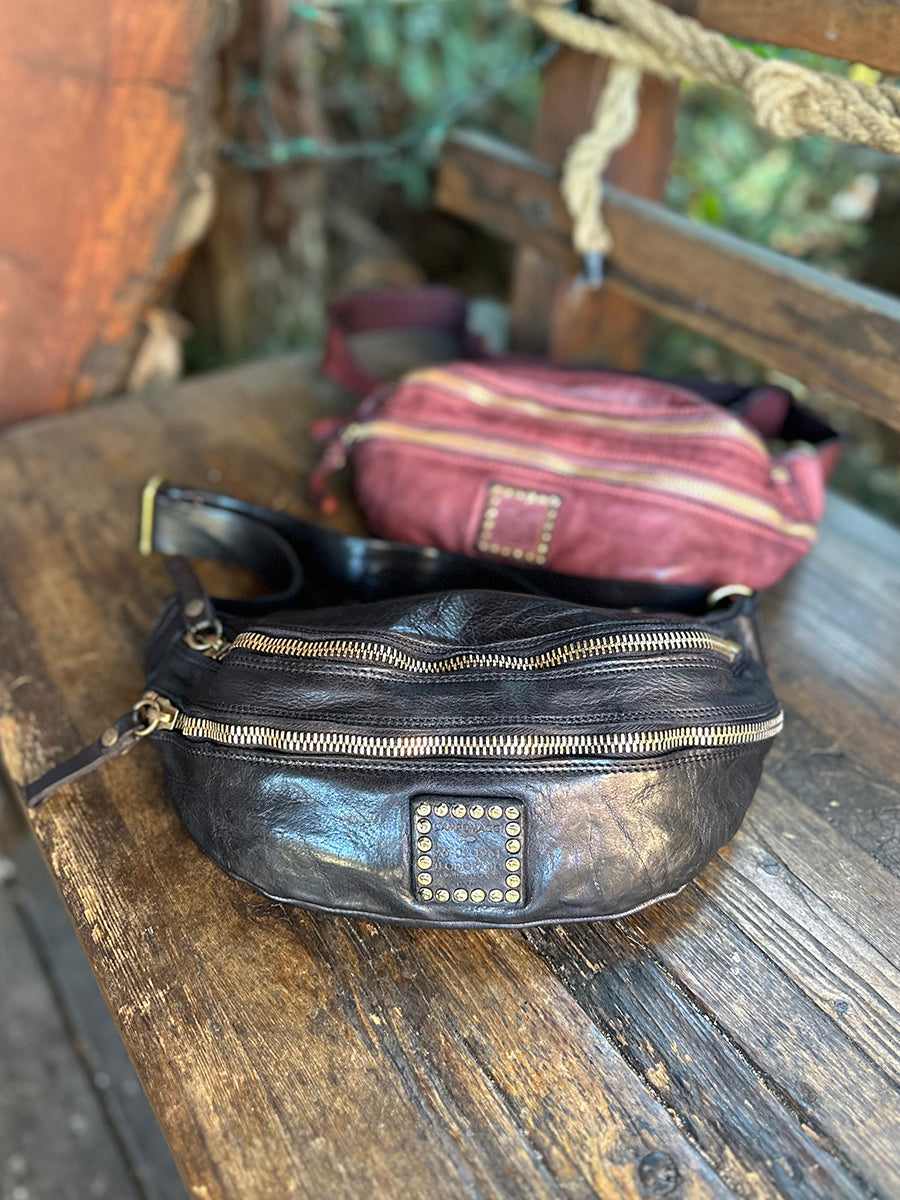 Leto Belt Bag in Burgundy Leather