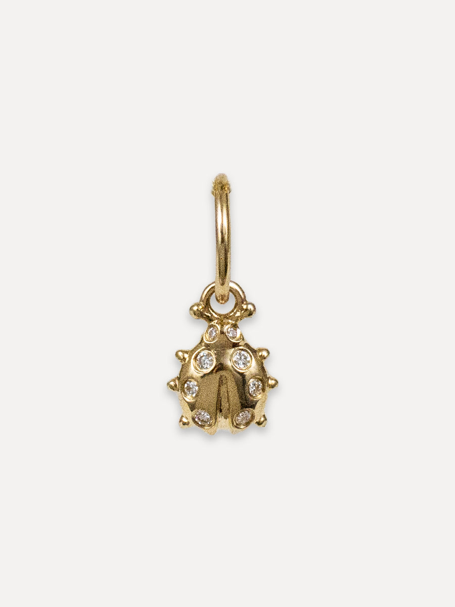 14K Diamond Ladybug Charm