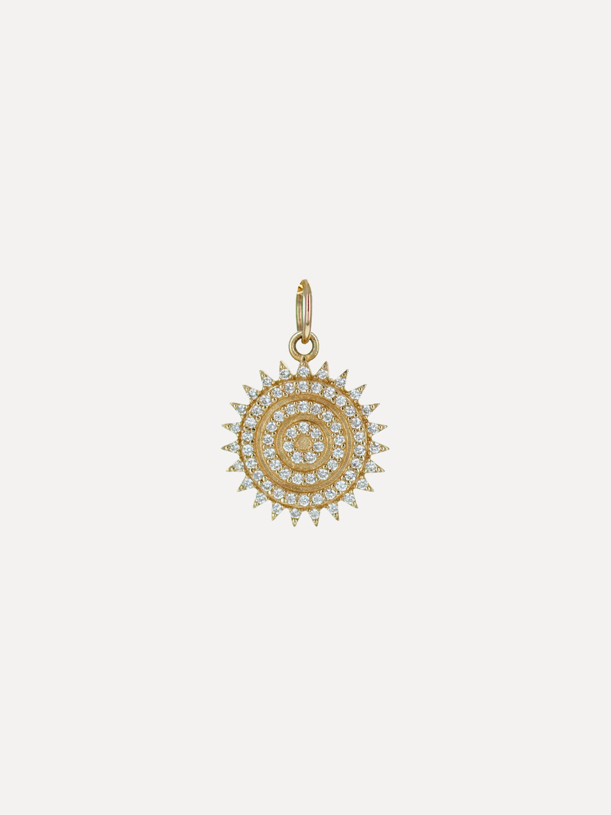 14K Diamond Starburst Charm