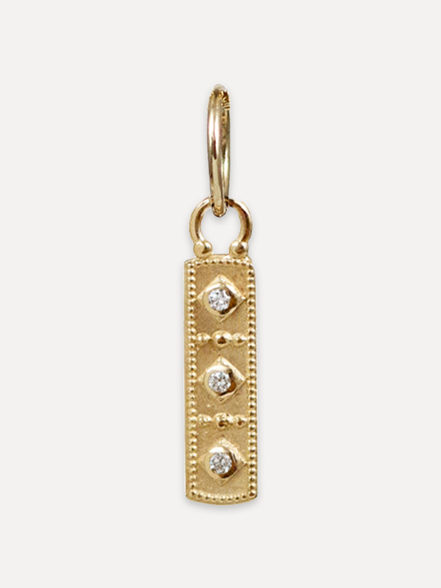 14K Kiran Necklace Charm - vertical