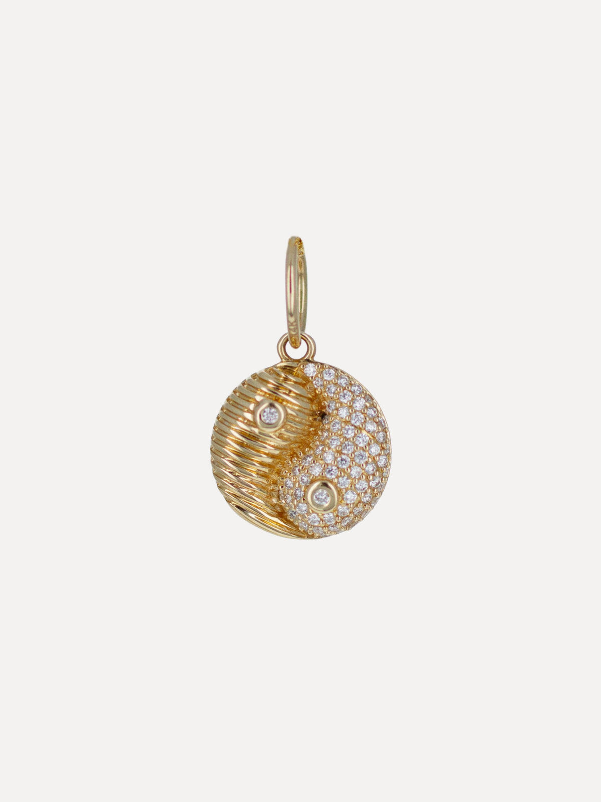 14K Diamond Yin Yang Charm