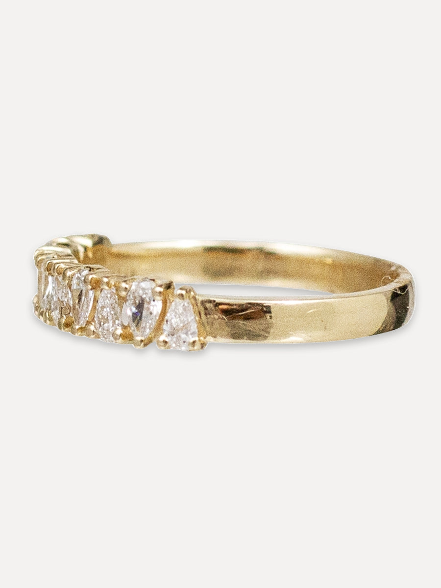 14K Lovers Pear Stacking Band