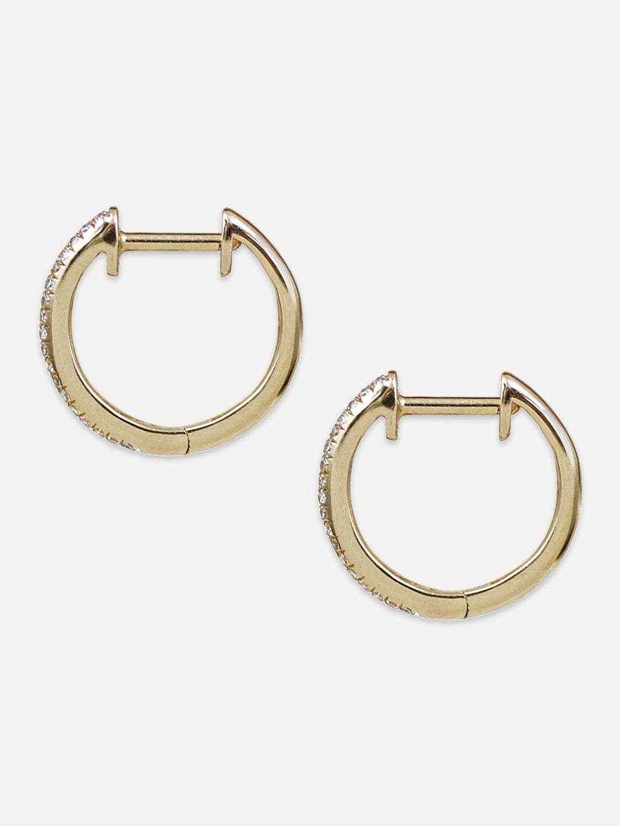 14K Diamond Pavé Huggies