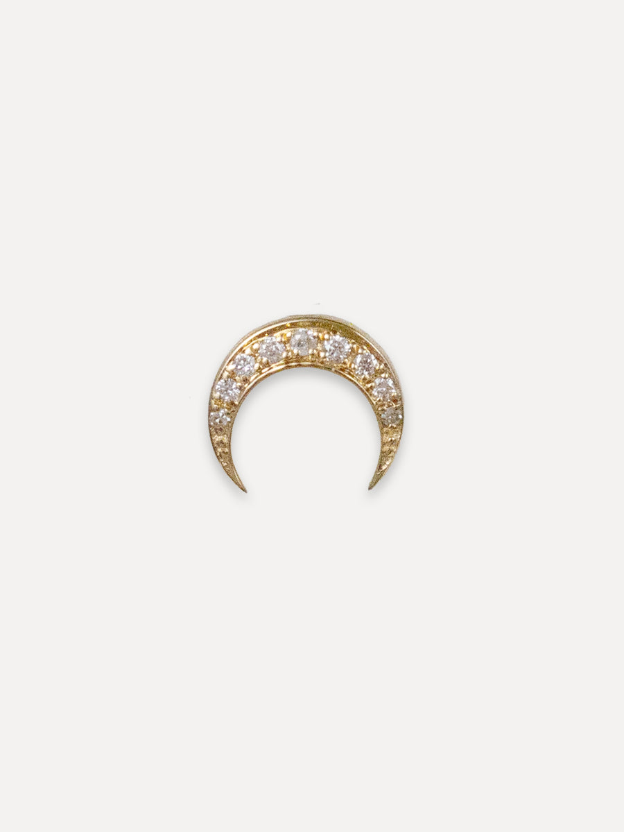14K Crescent Stud