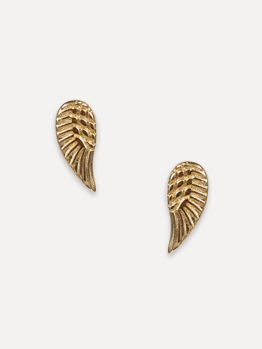 14K Angel Wing Studs