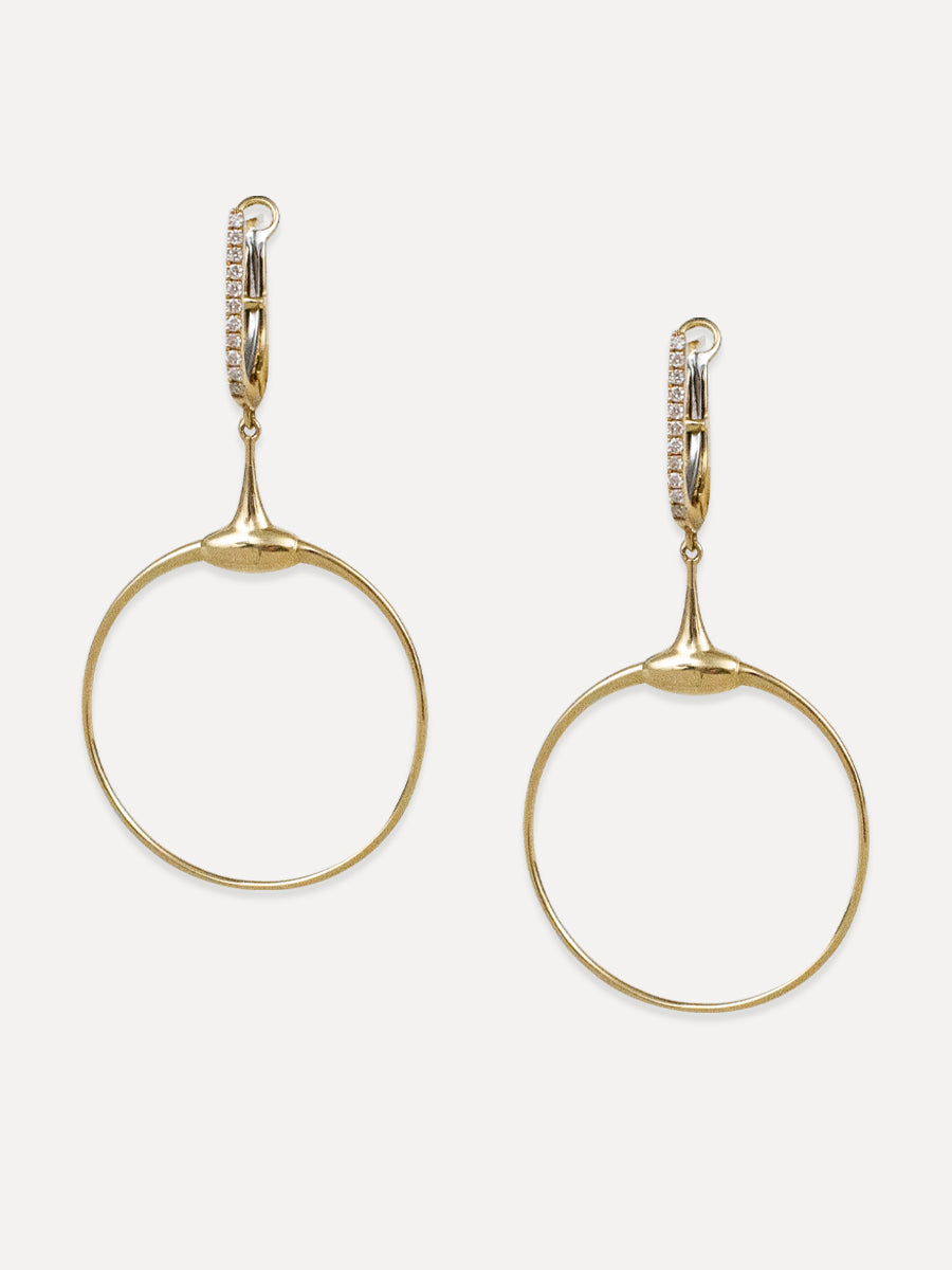 18K Equestrian Diamond Huggies