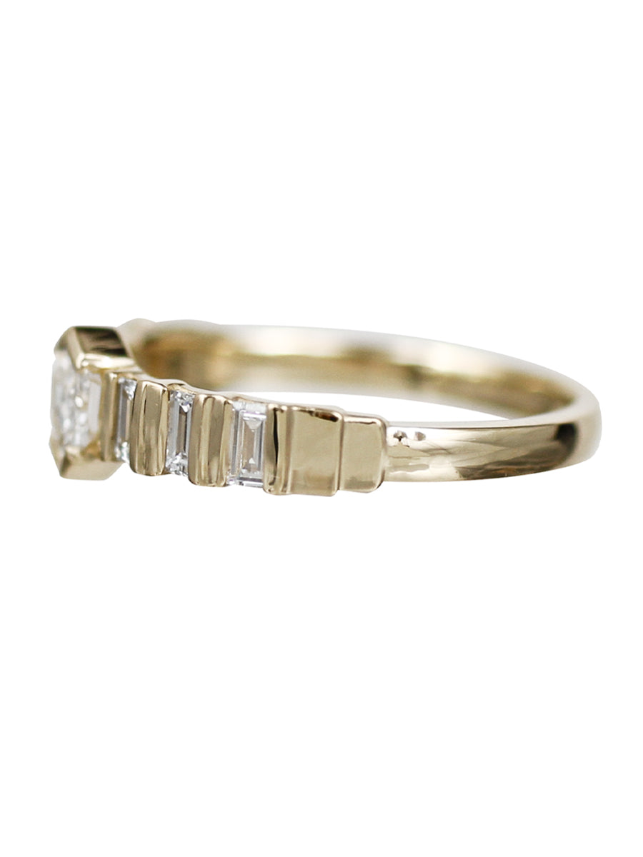 14K Reflection Ring - Diamond