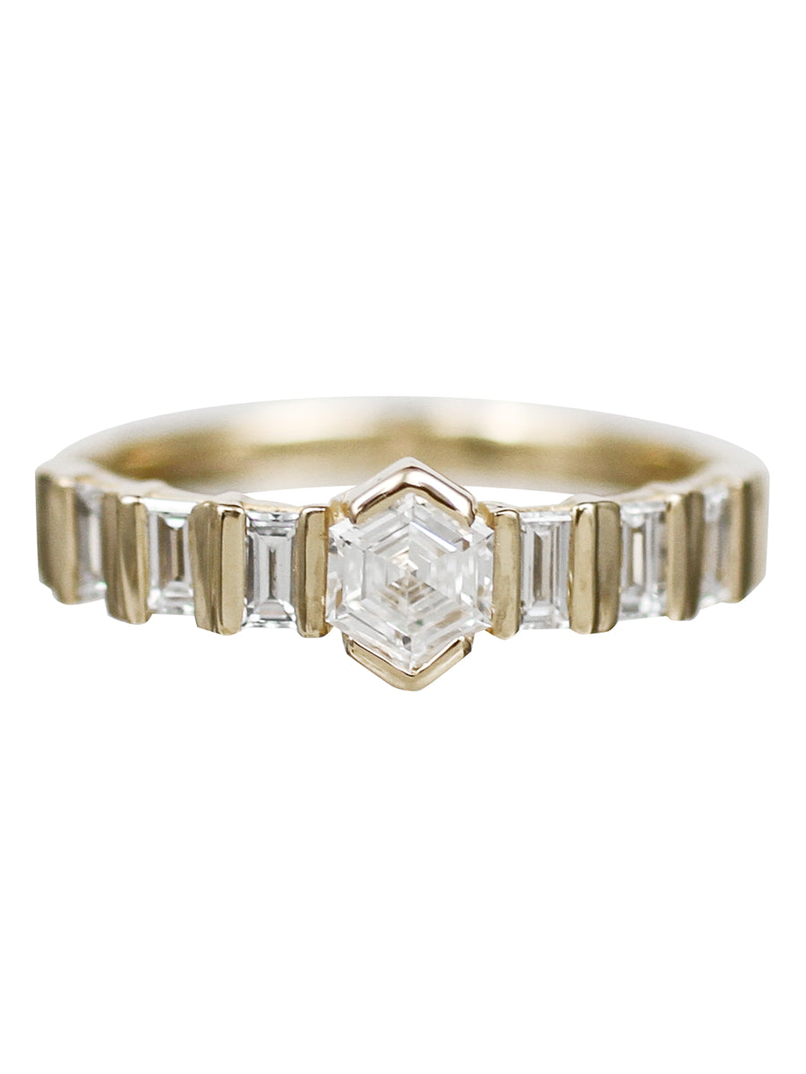 14K Reflection Ring - Diamond