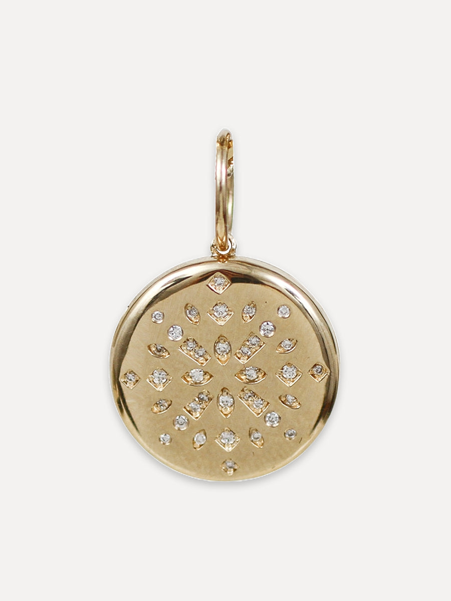 14K Diamond Starburst Locket