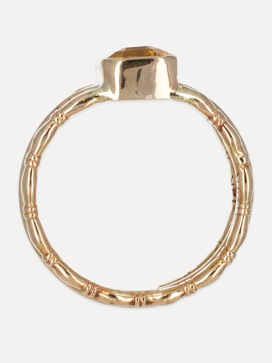 14K Axis Yellow Sapphire Triple Band