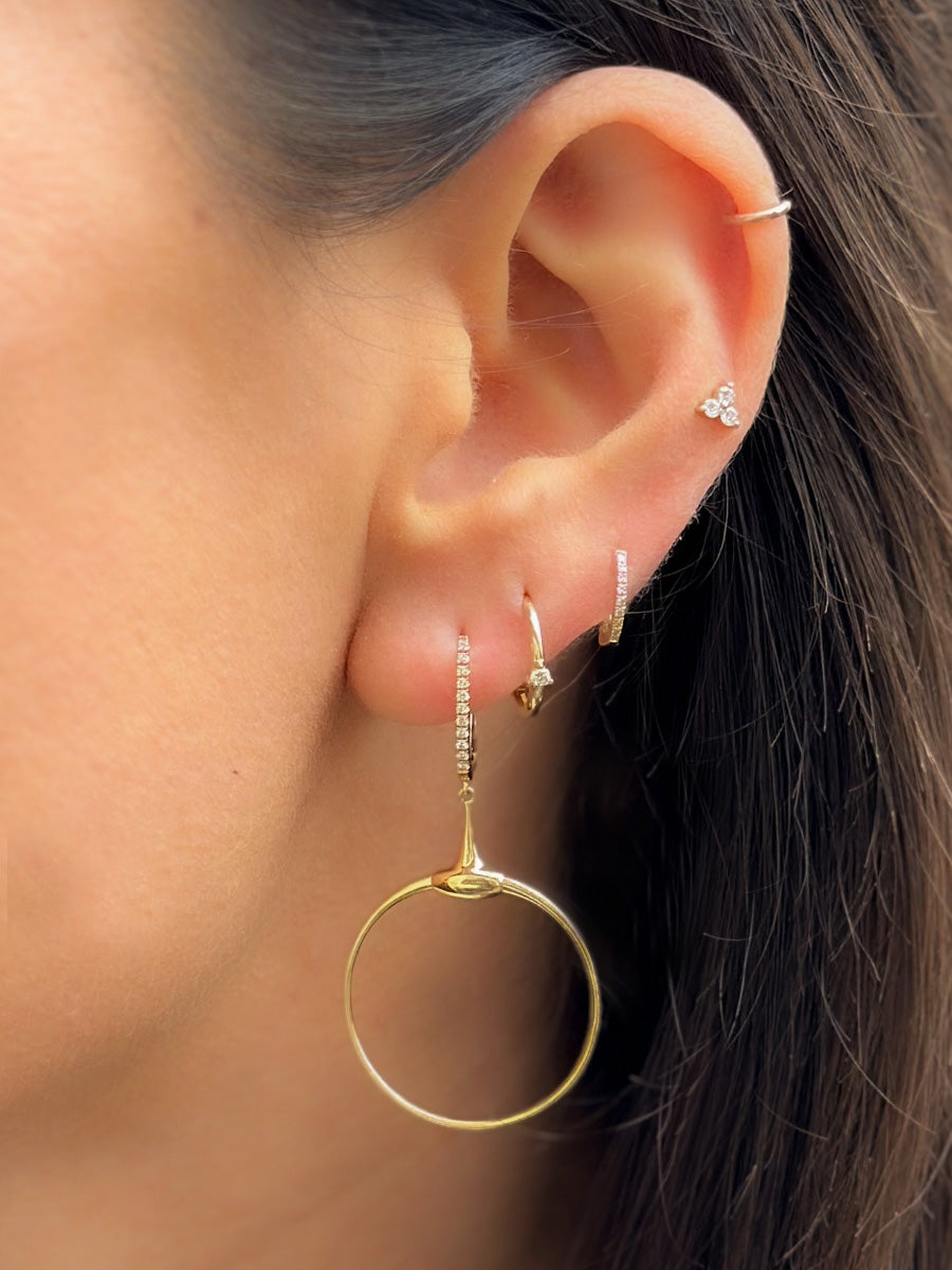 18K Equestrian Diamond Huggies