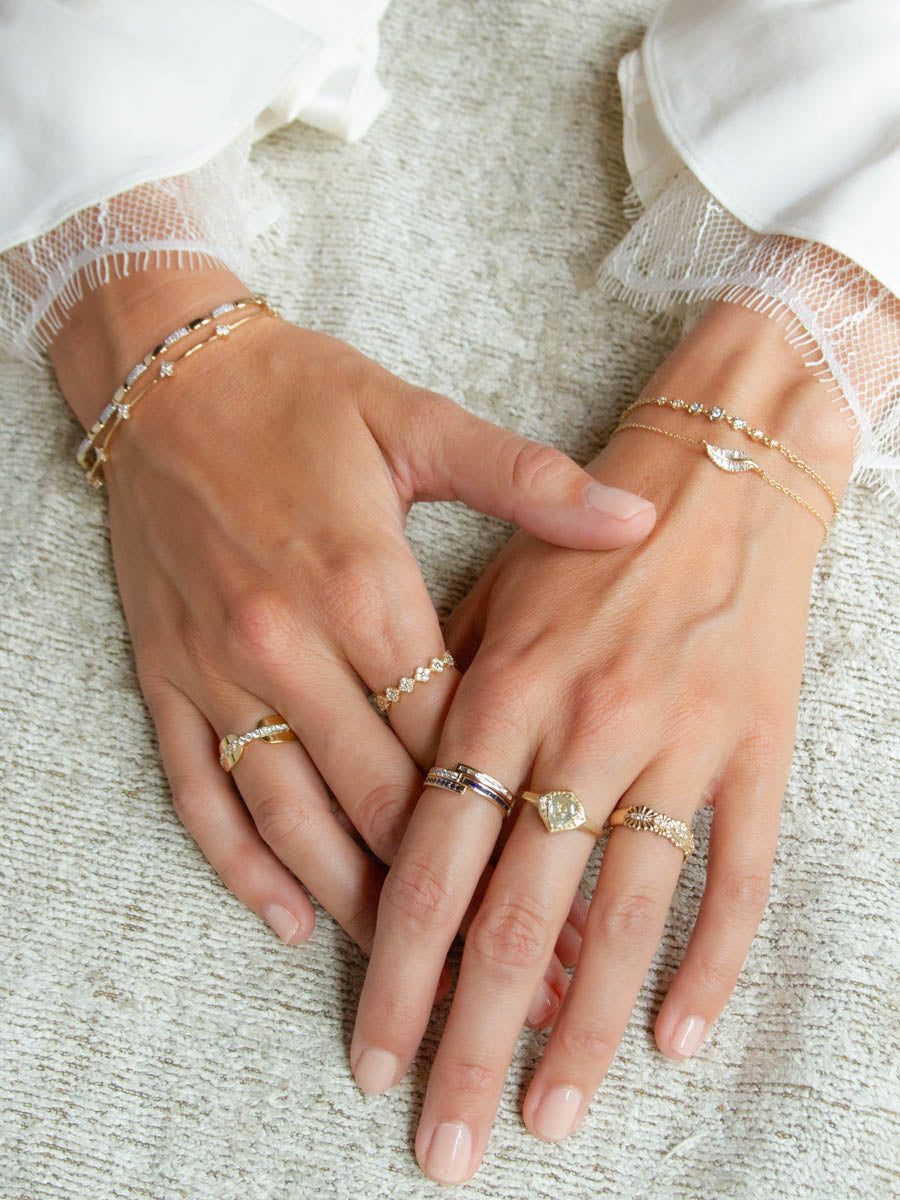 14K Puzzle Piece Stacking Ring