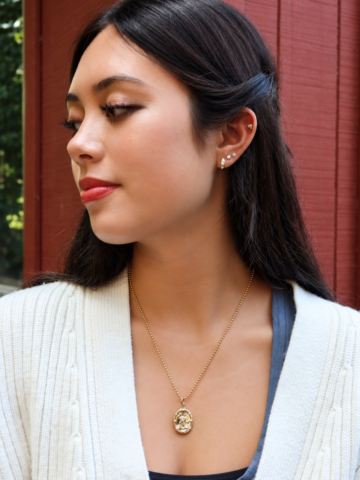 Aquarius Zodiac Cameo Charm