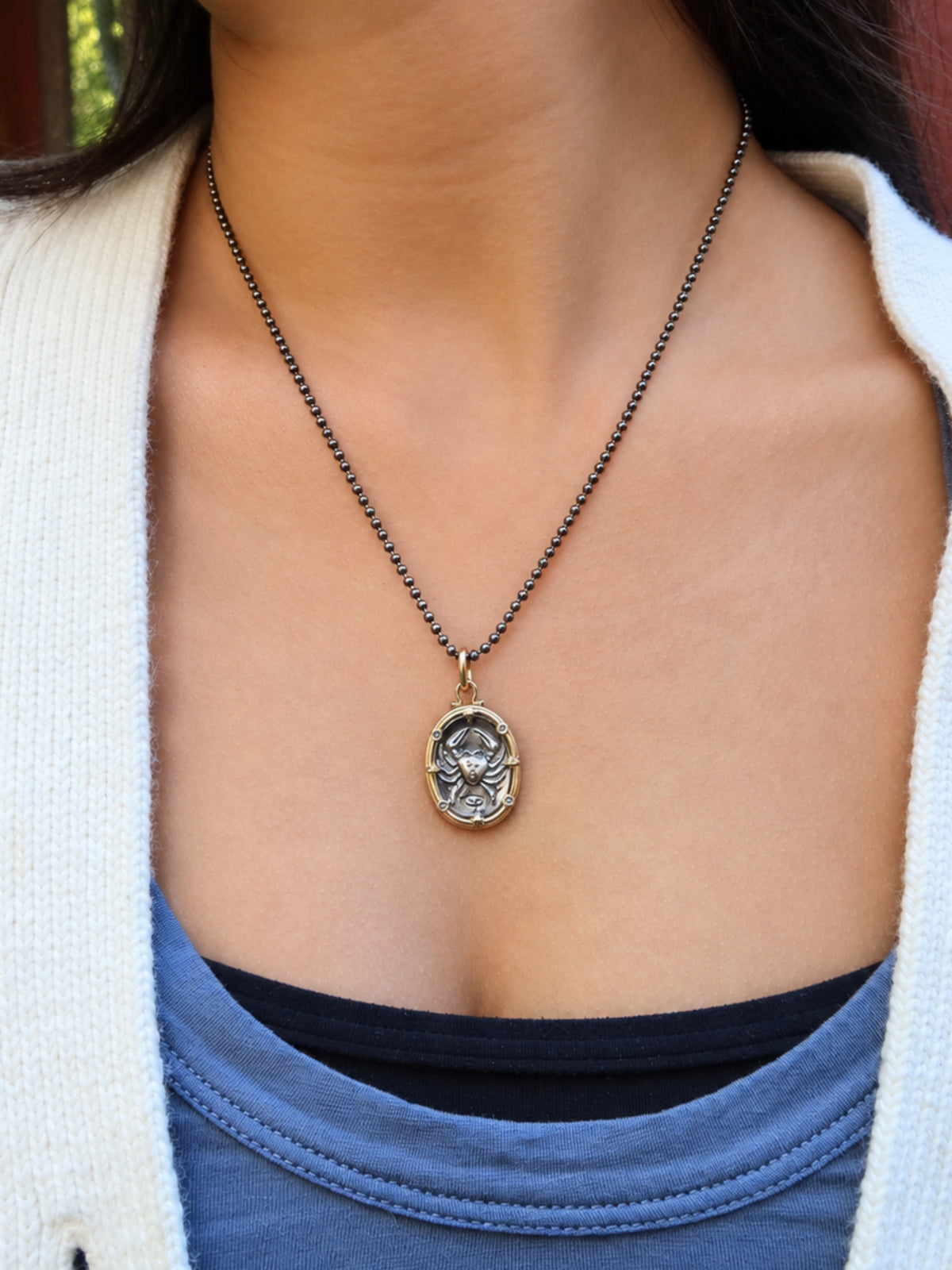 Cancer Zodiac Cameo Charm