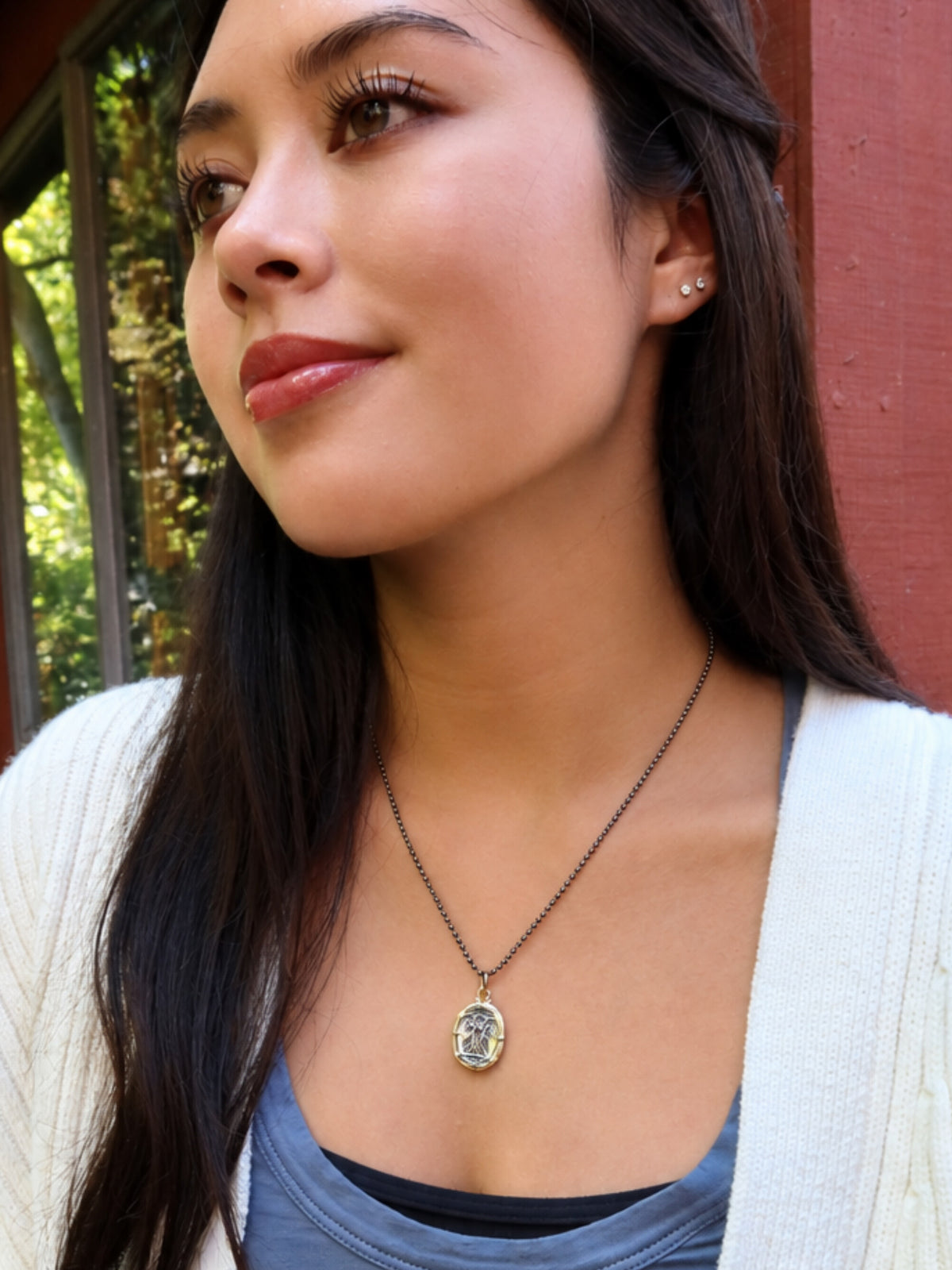 Gemini Zodiac Cameo Charm