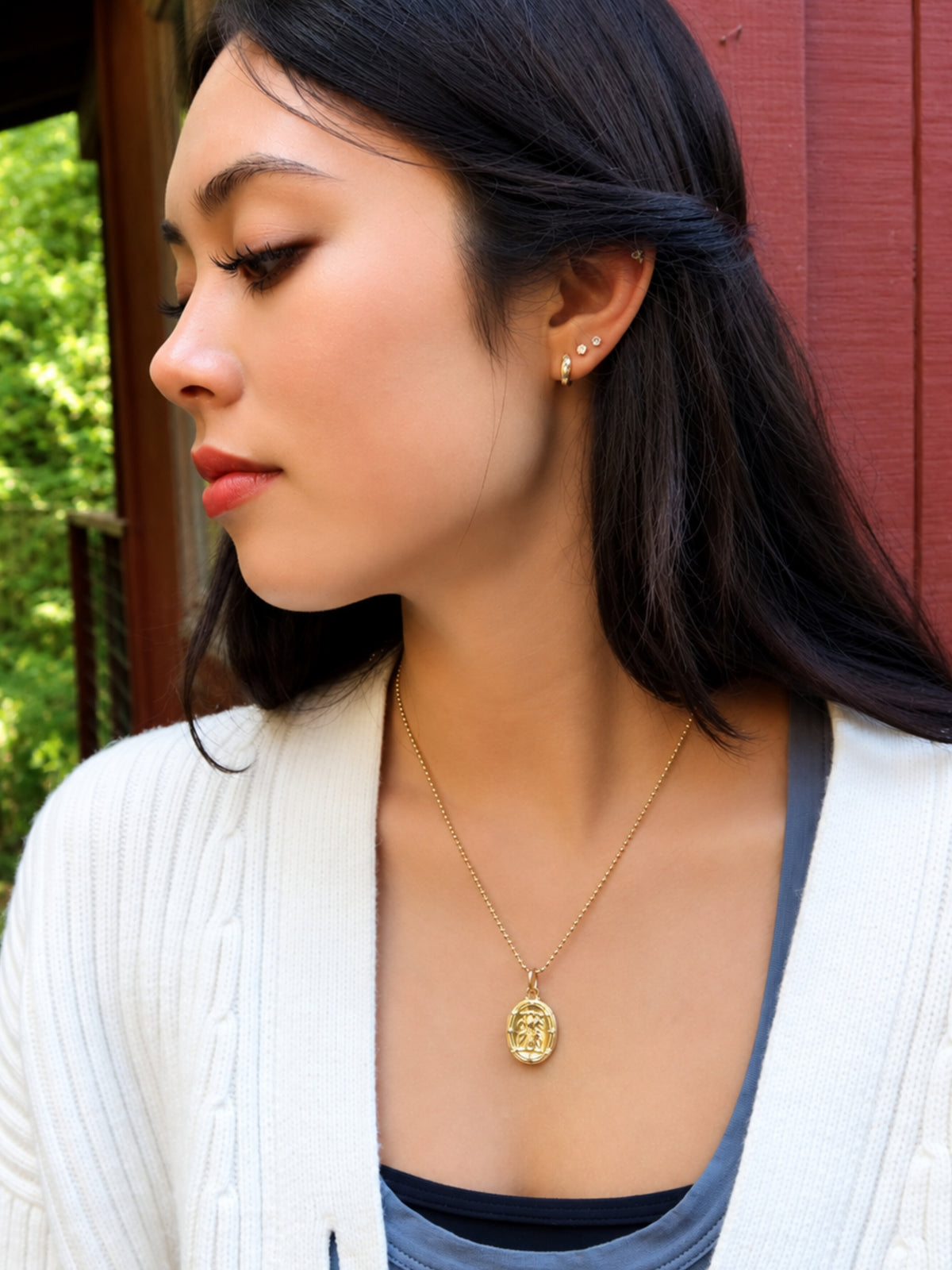 Gemini Zodiac Cameo Charm