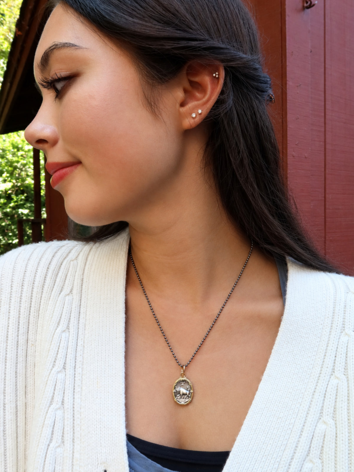 Taurus Zodiac Cameo Charm