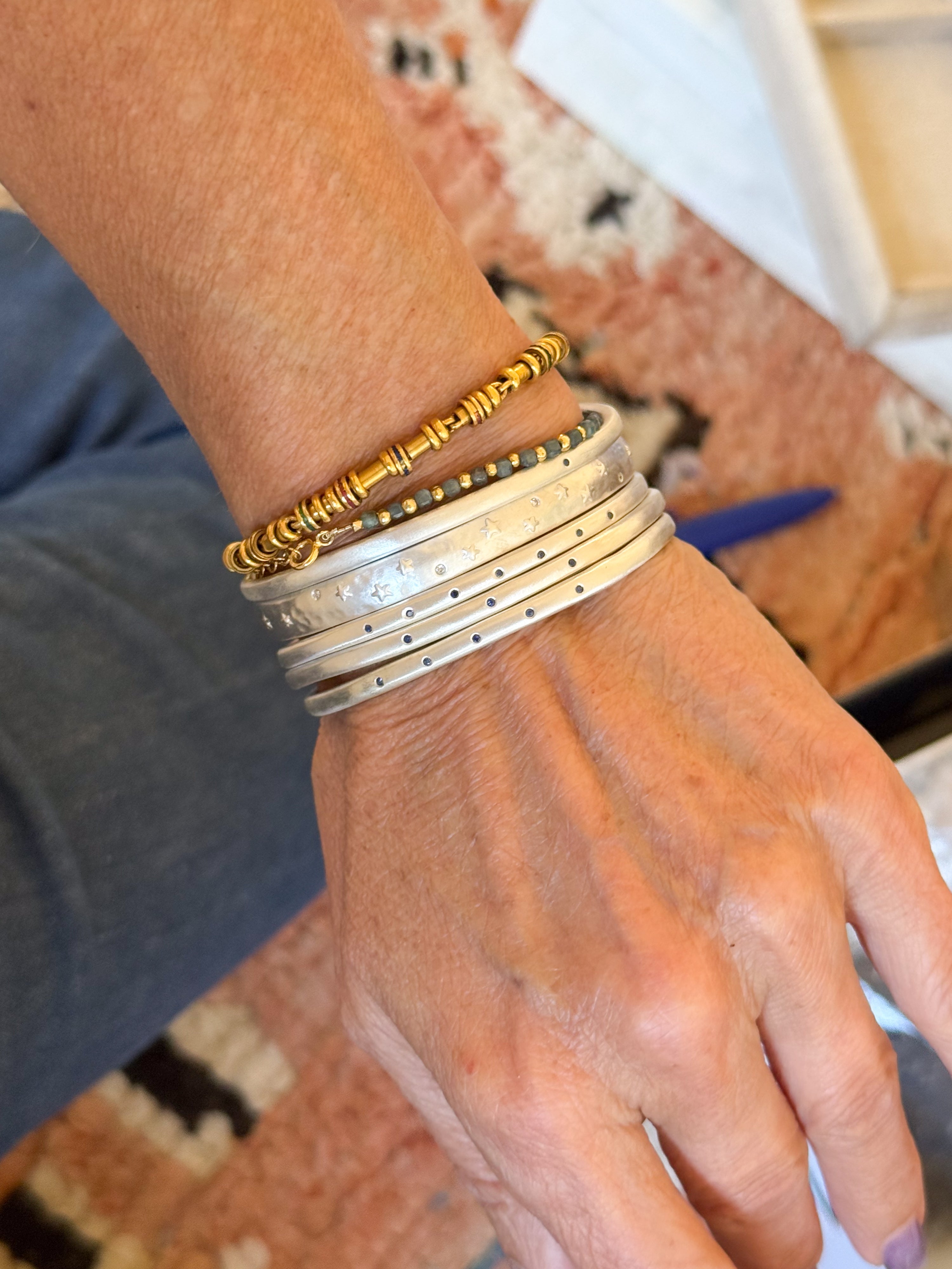 Organic Blue Sapphire Cuff