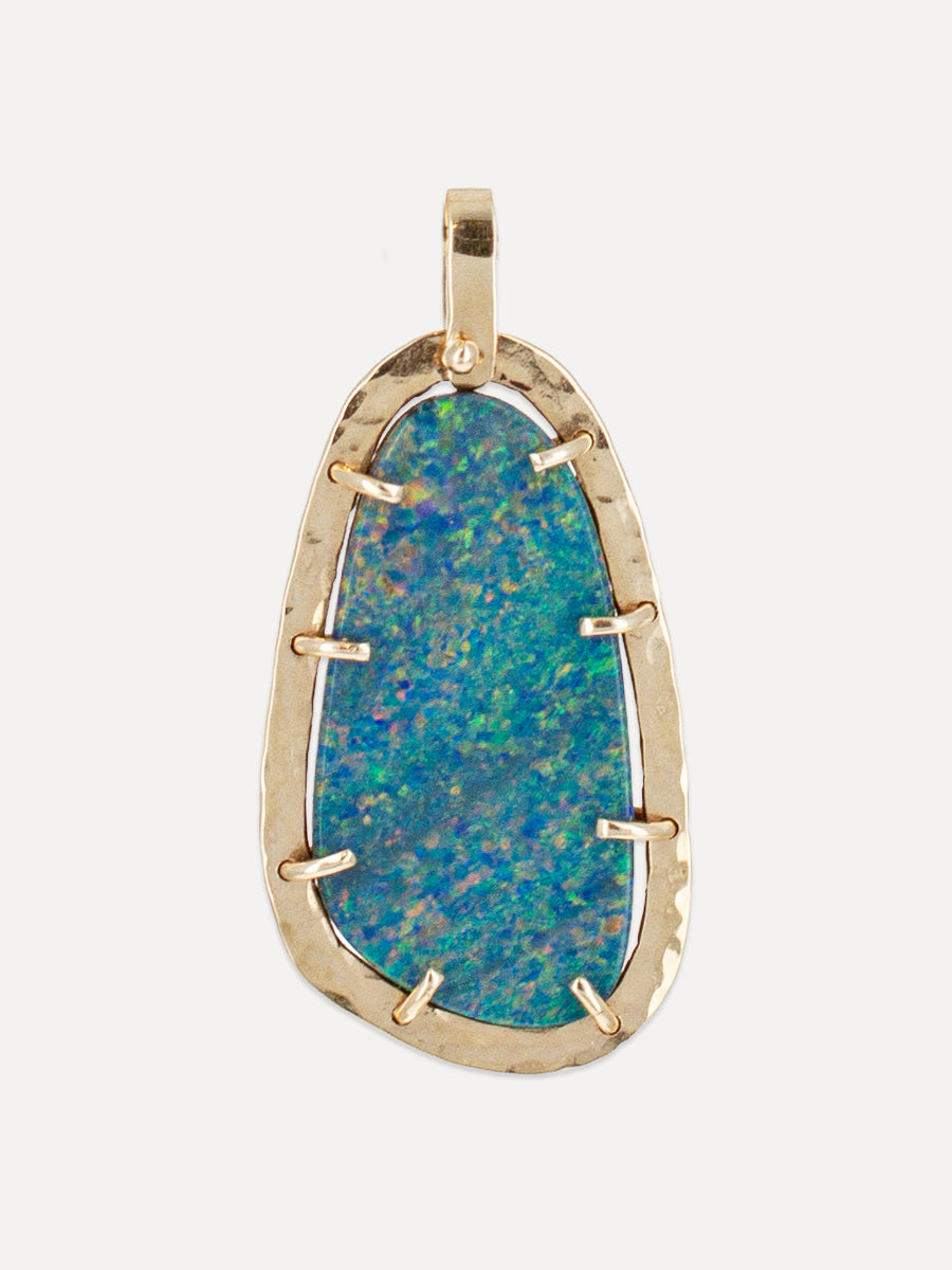 14K Australian Opal Calypso Pendant