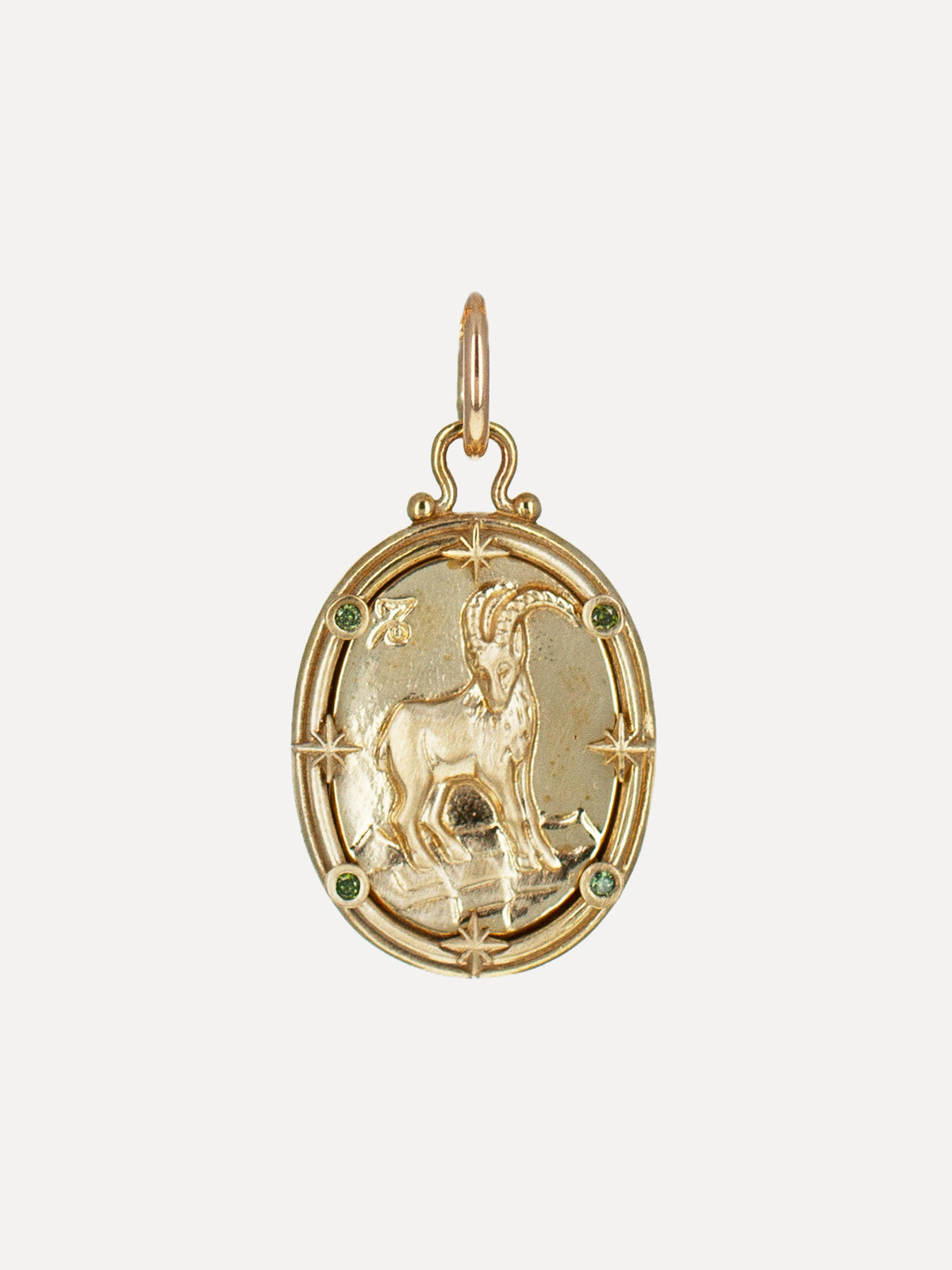 Capricorn Zodiac Cameo Charm