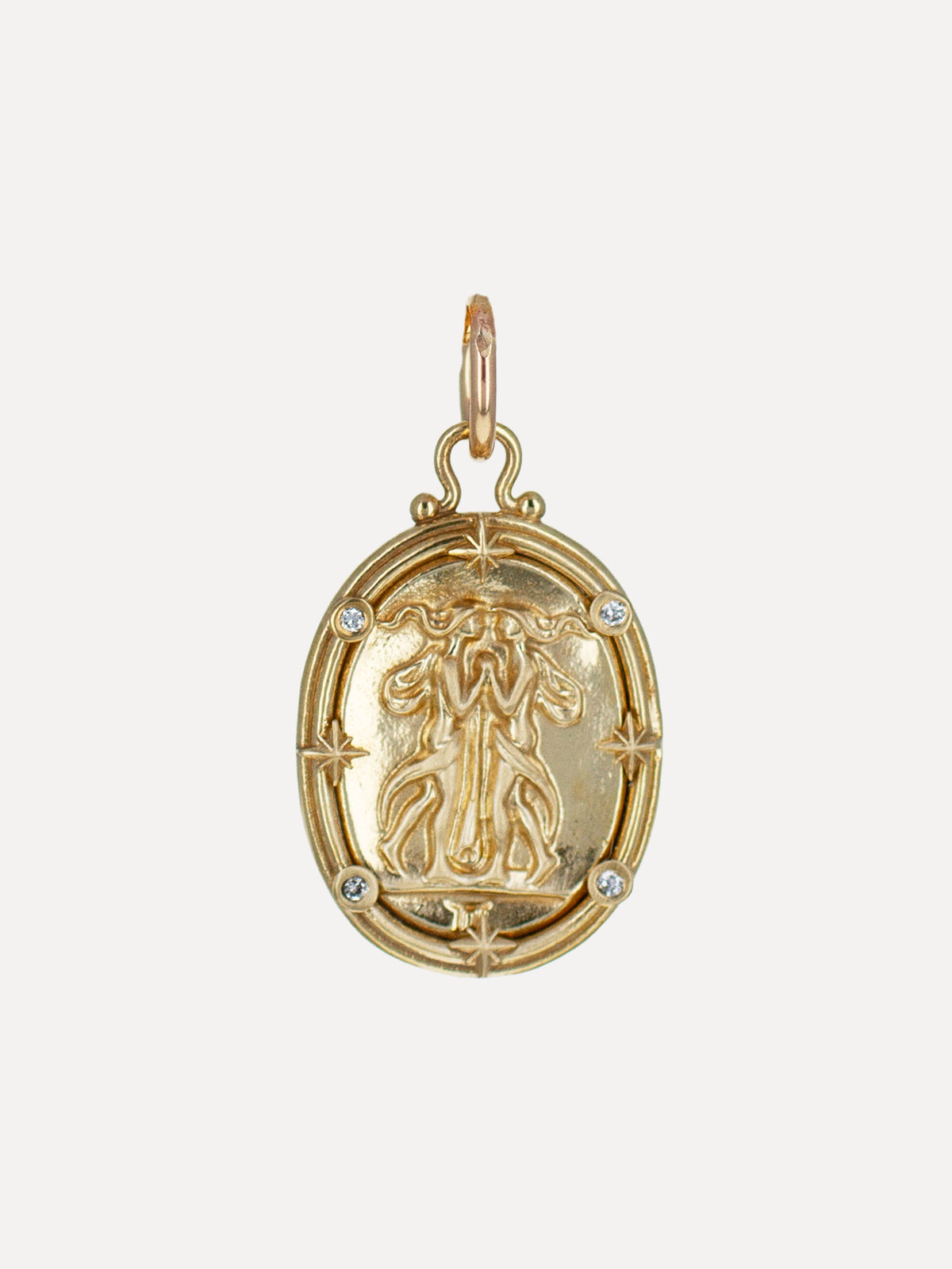 Gemini Zodiac Cameo Charm