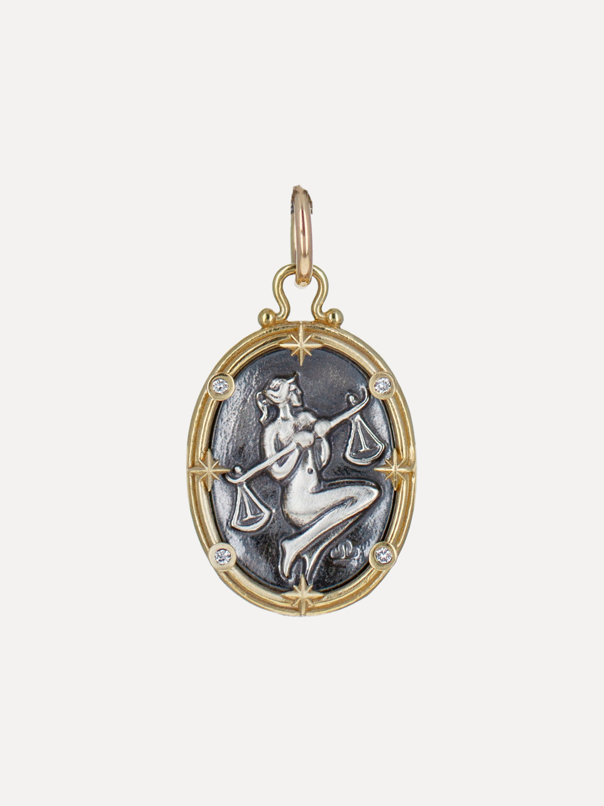 Libra Zodiac Cameo Charm