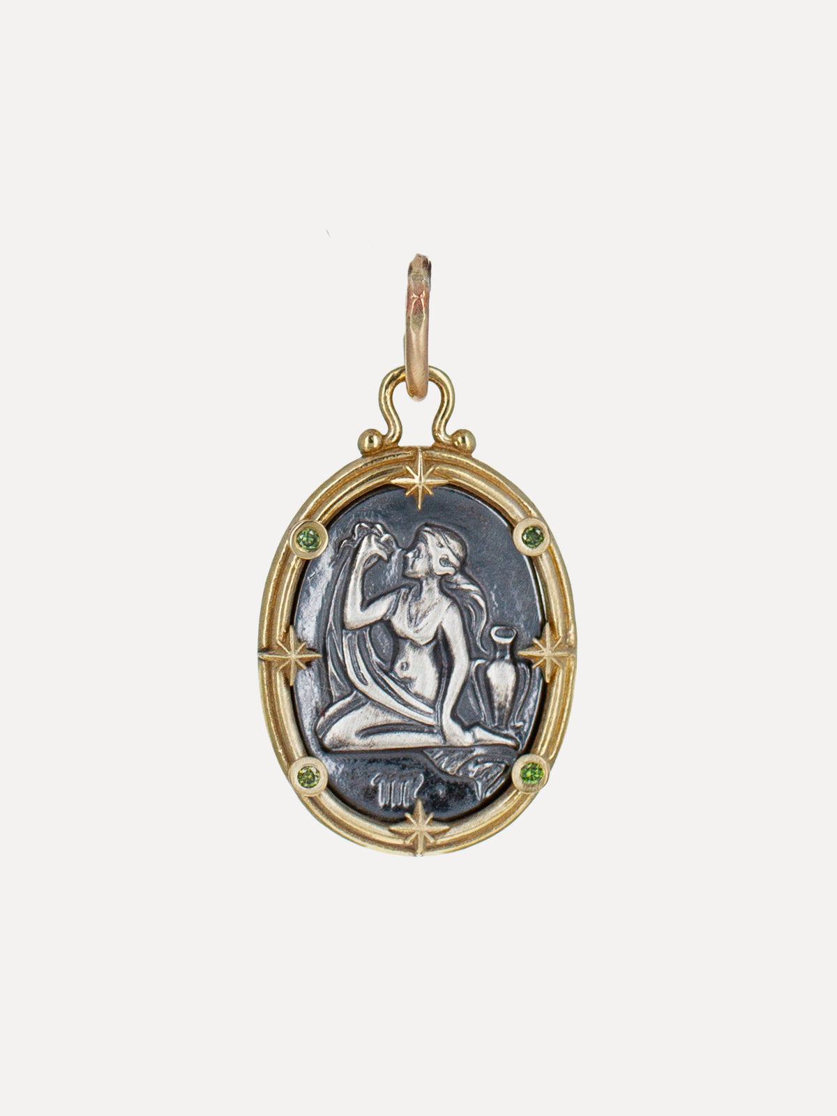 Gemini Zodiac Cameo Charm