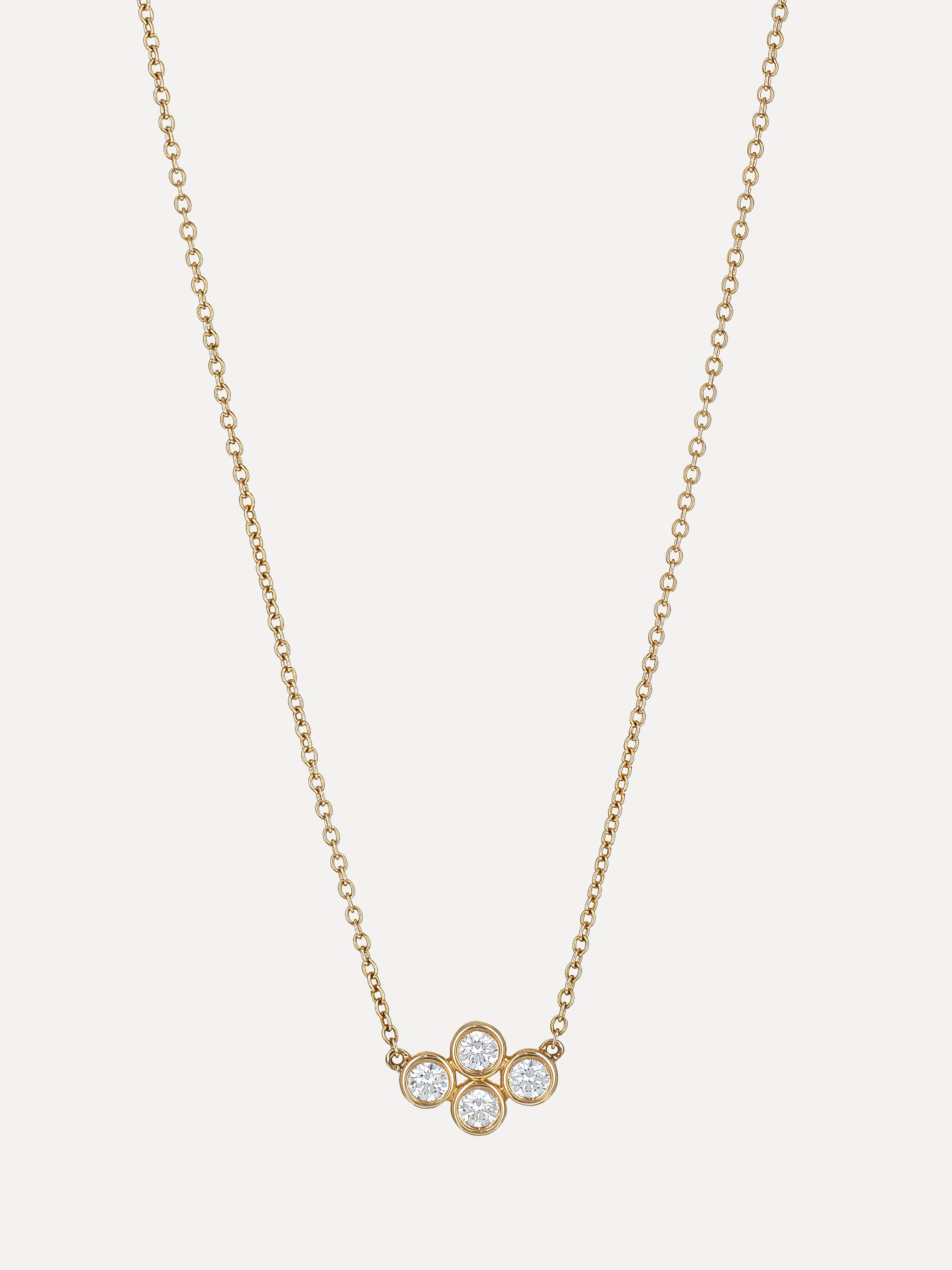 14K Single Cloud Diamond Necklace