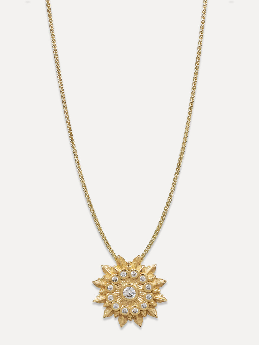14K Dahlia Diamond Necklace
