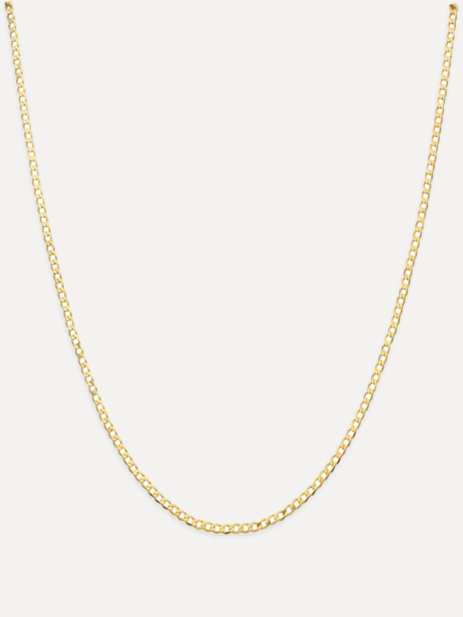 14K Delicate Flat Curb Chain