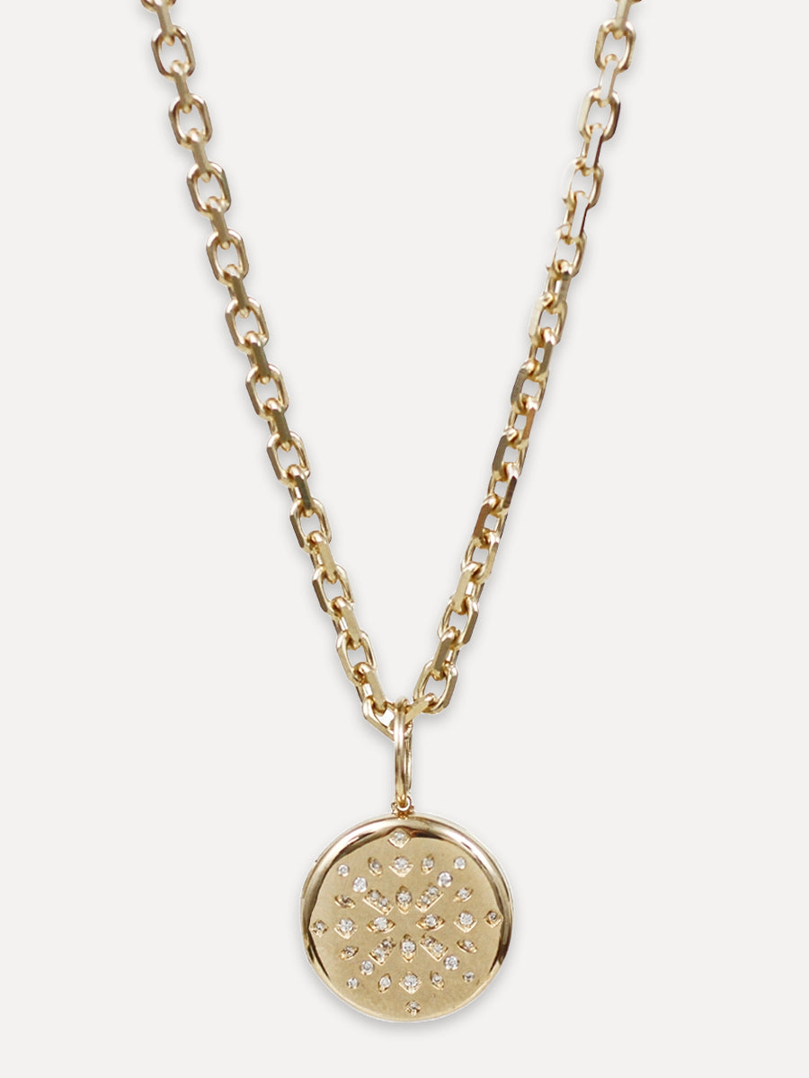 14K Diamond Starburst Locket