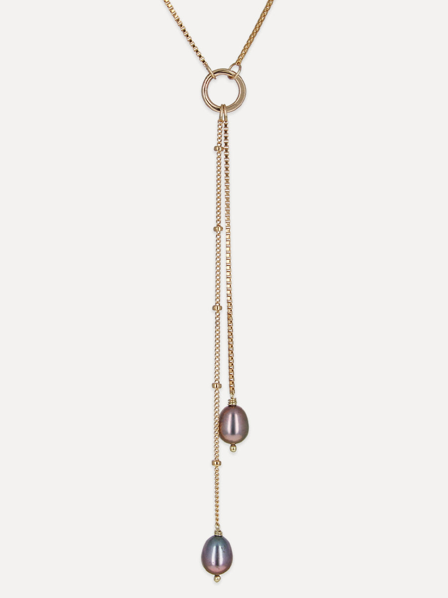 Duet Lariat Necklace