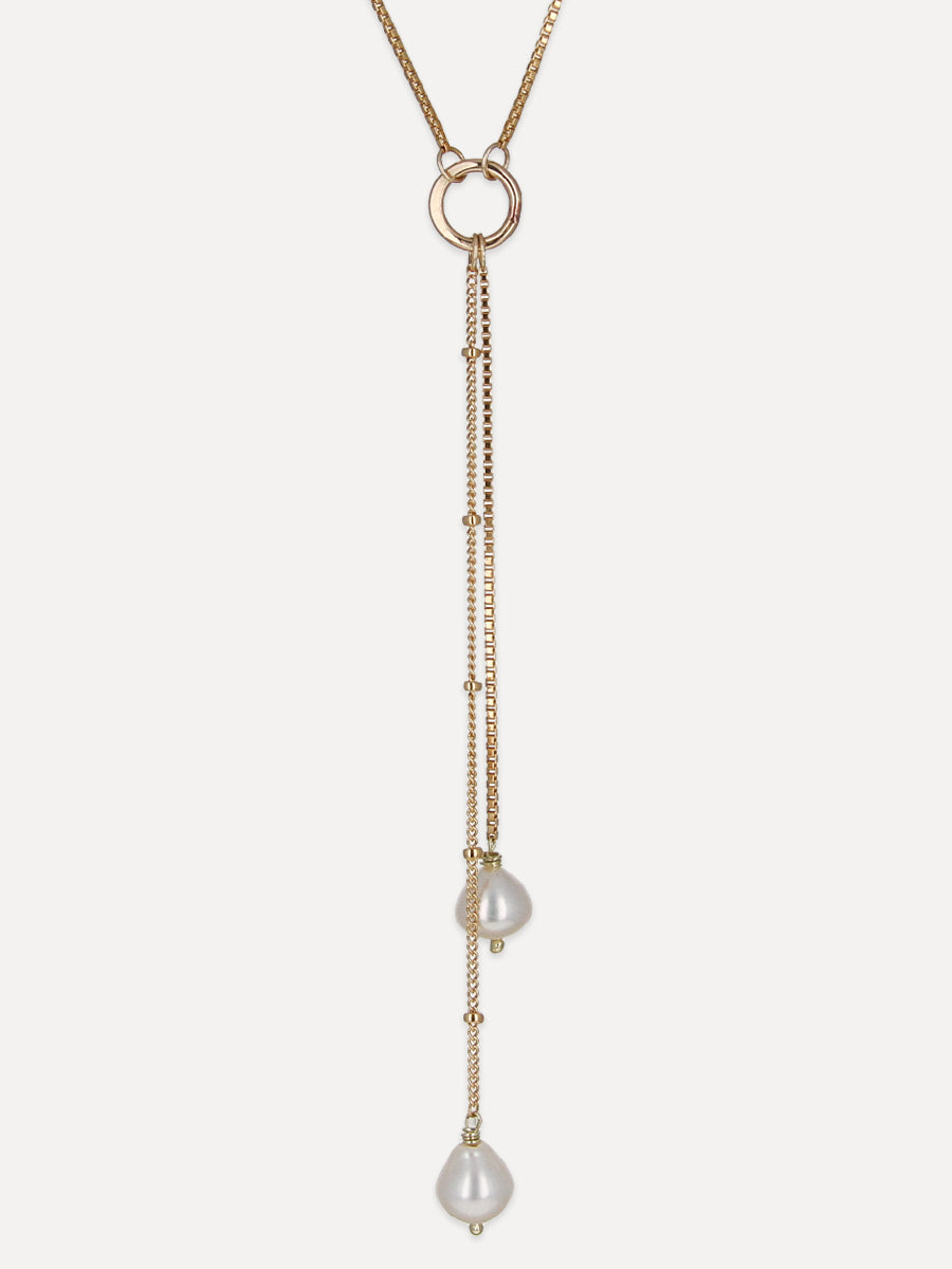 Duet Lariat Necklace