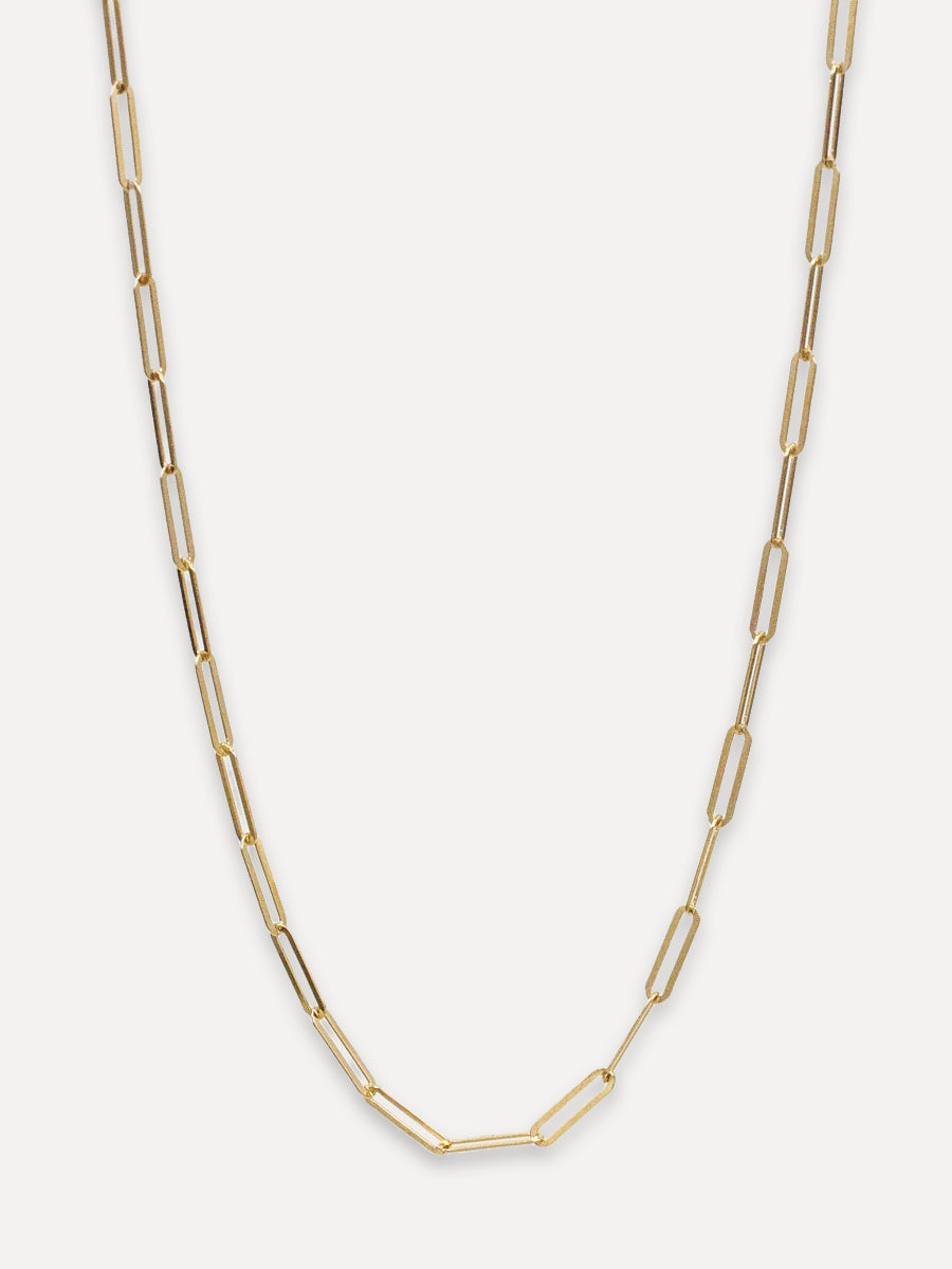 14K Lightweight Paperclip Chain