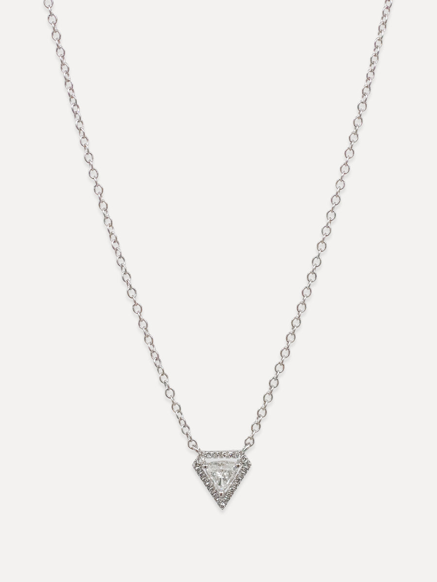 14K Diamond Mini Shield Necklace
