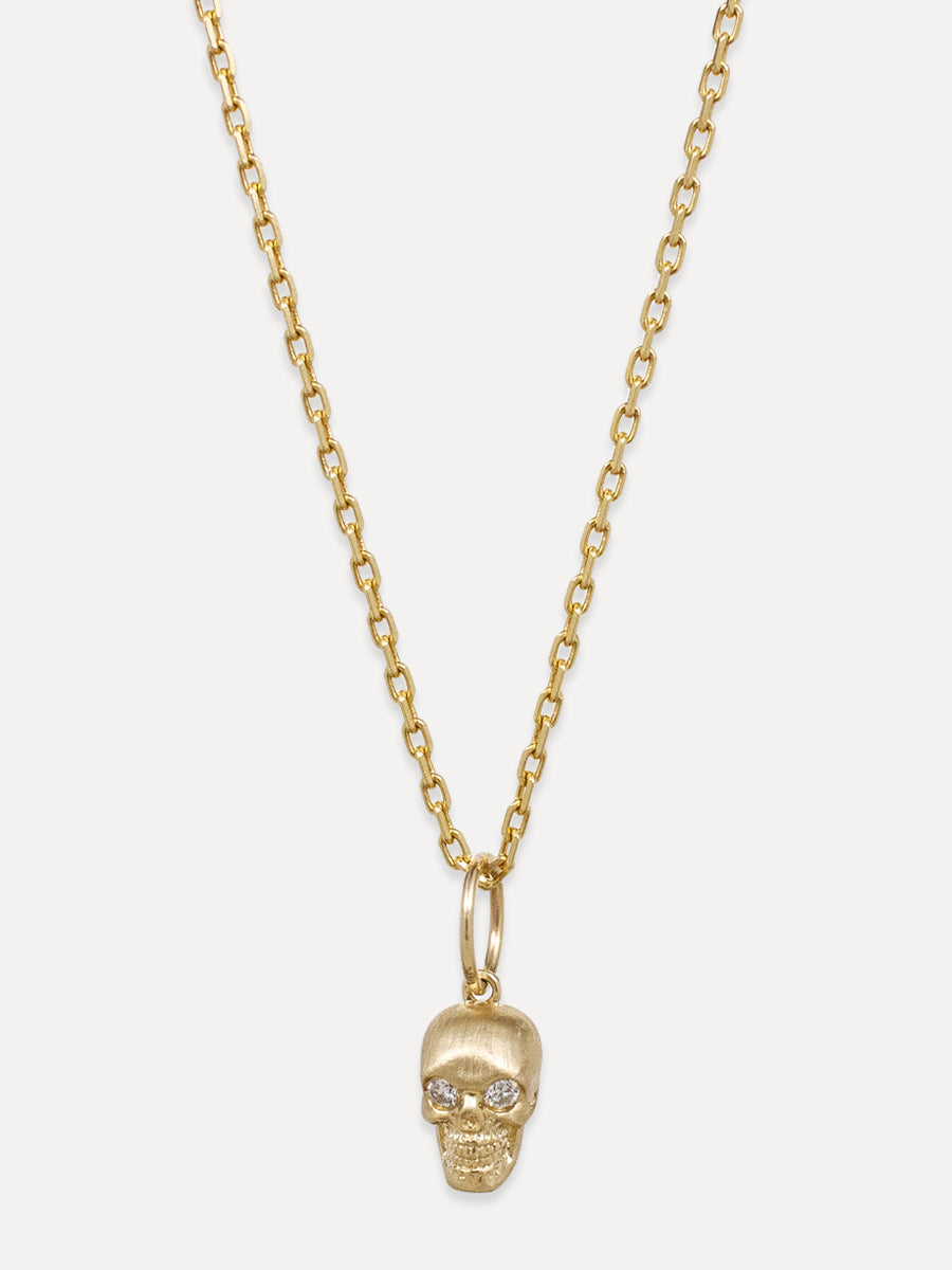 14K Skull Charm