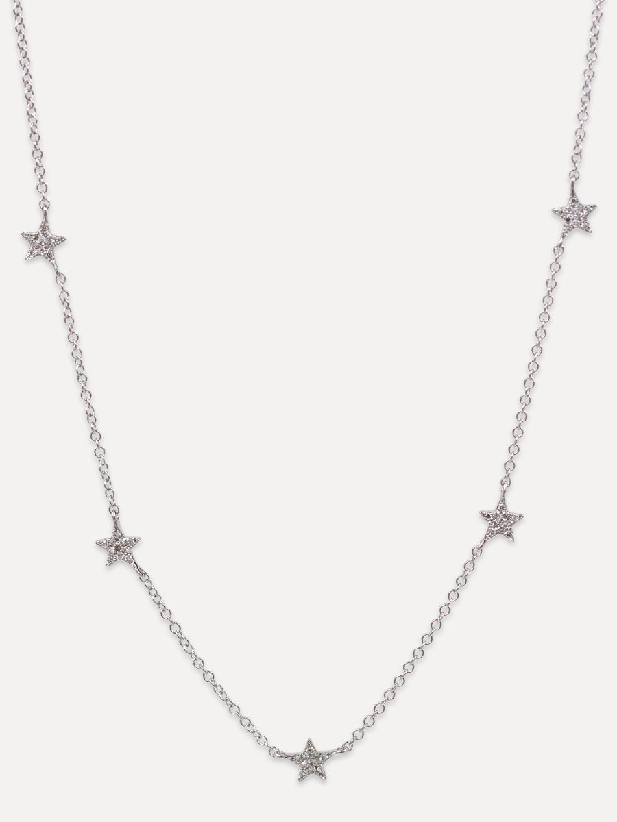 14K Star Charm Diamond Necklace
