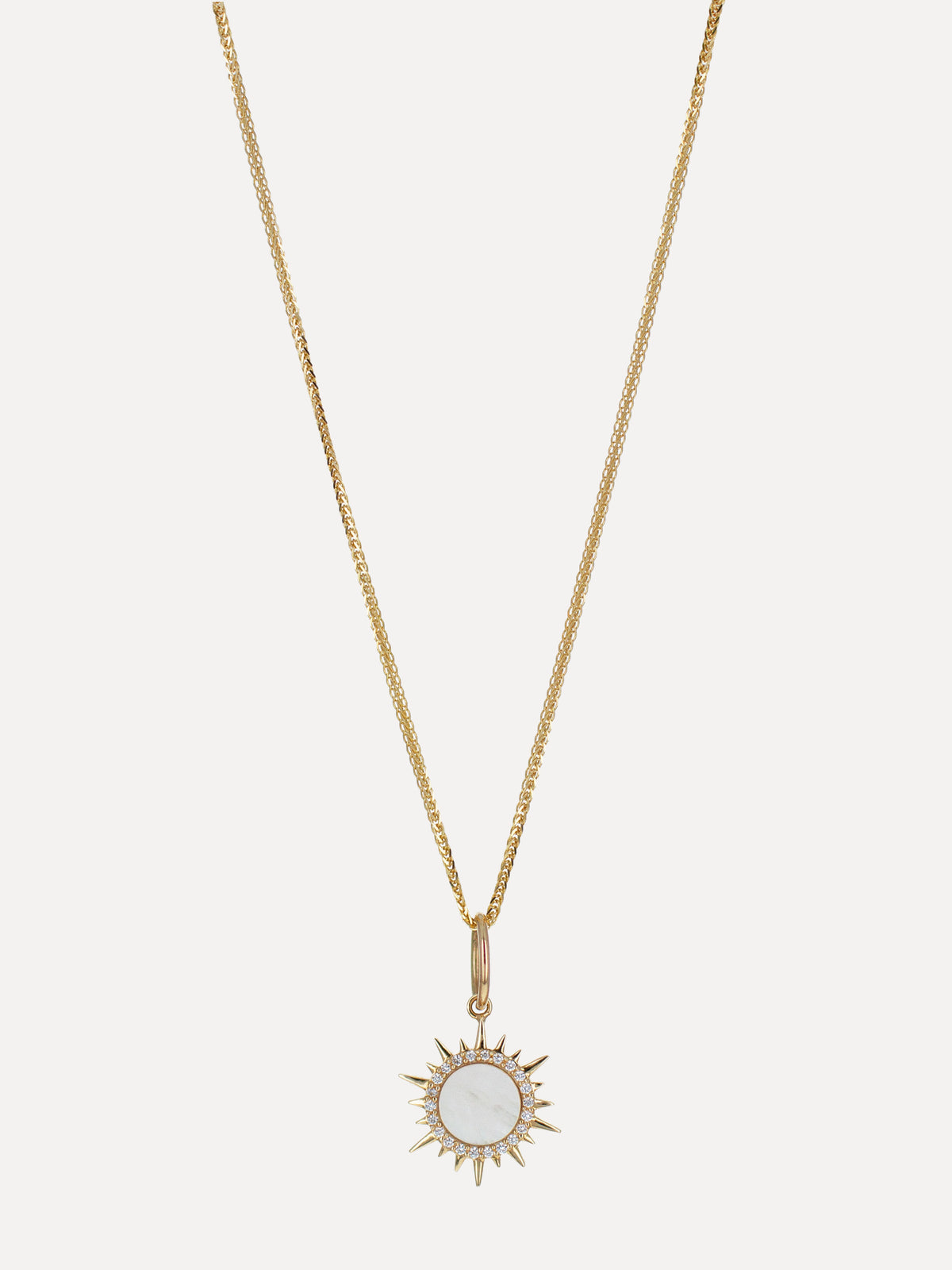 14K Mother Of Pearl Sunburst Charm