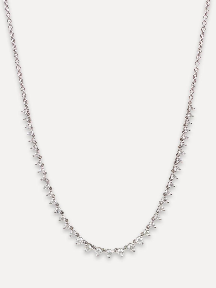 14K Graduated Diamond Collar Necklace