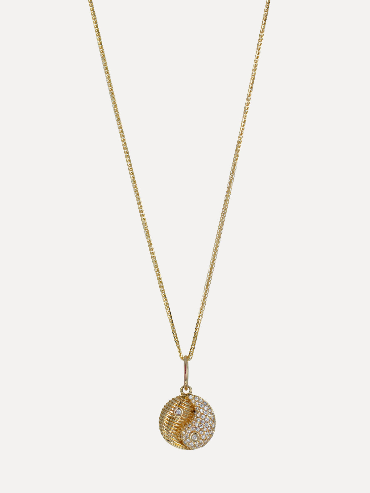 14K Diamond Yin Yang Charm