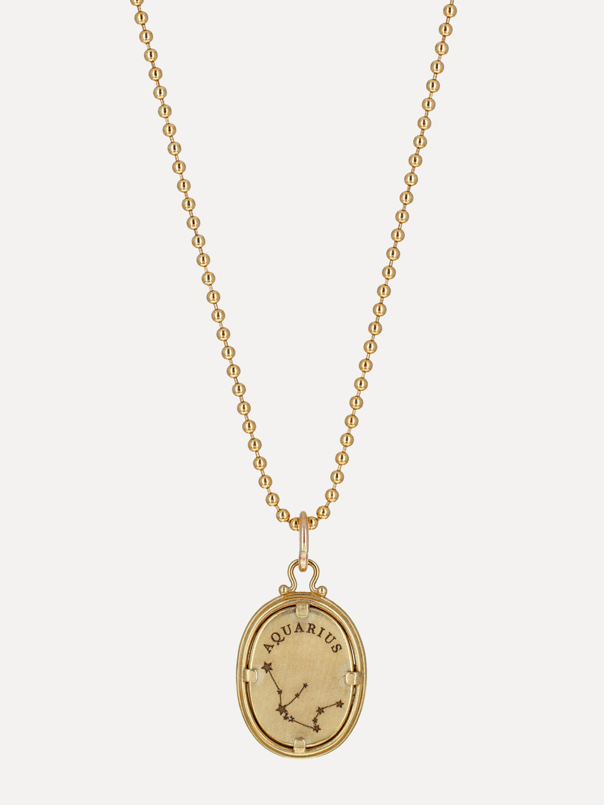 Aquarius Zodiac Cameo Charm