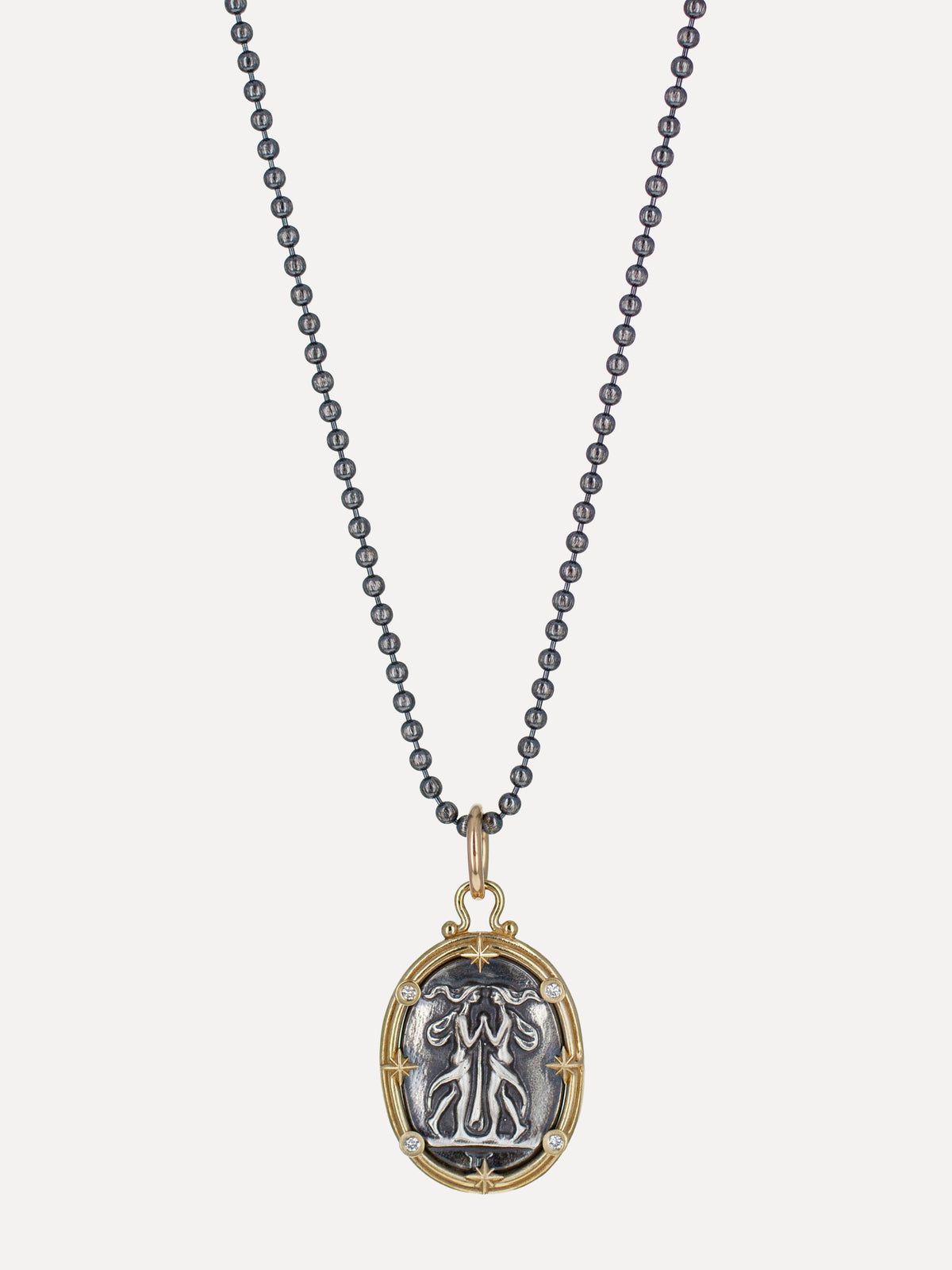 Gemini Zodiac Cameo Charm