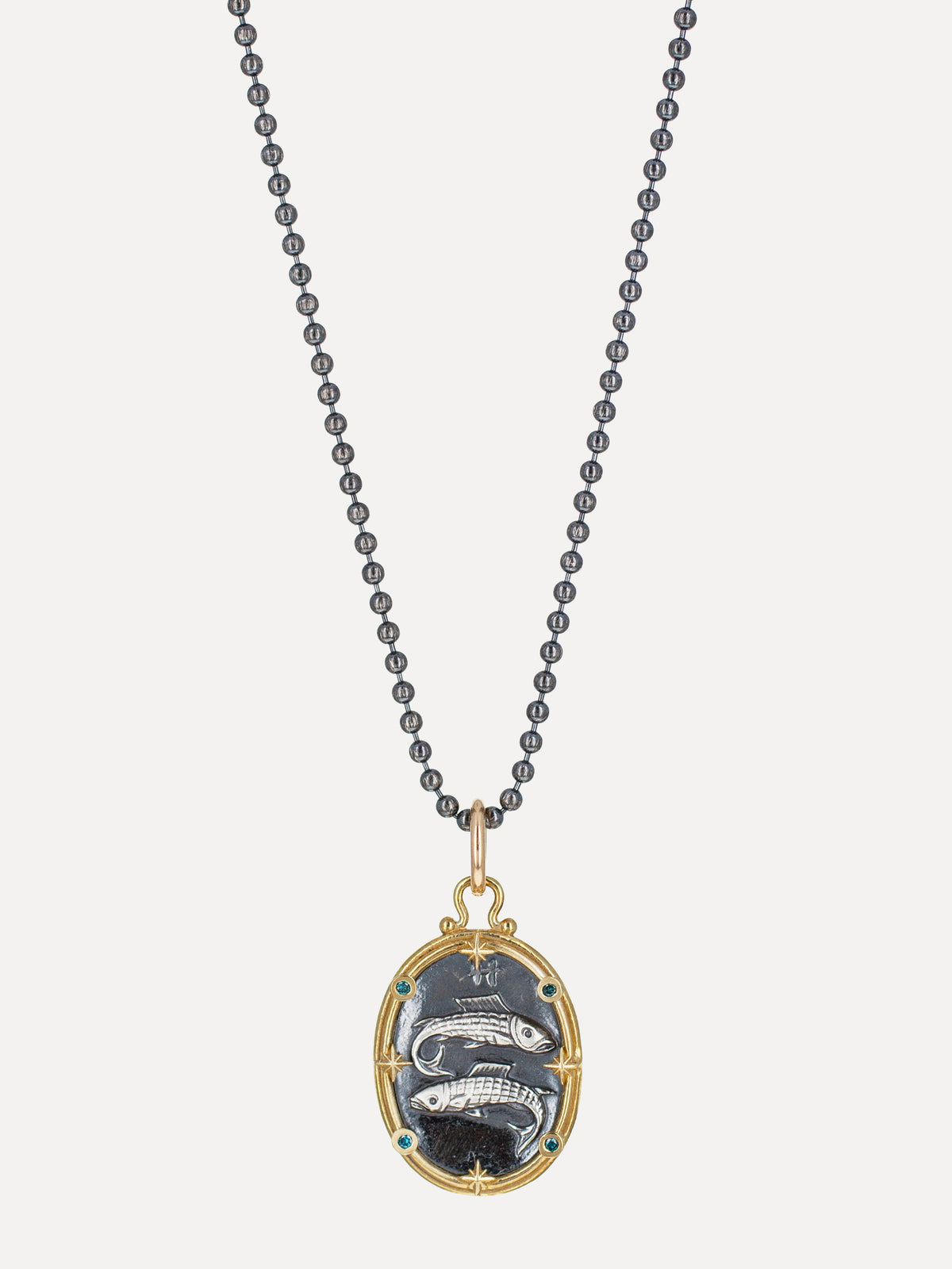 Pisces Zodiac Cameo Charm