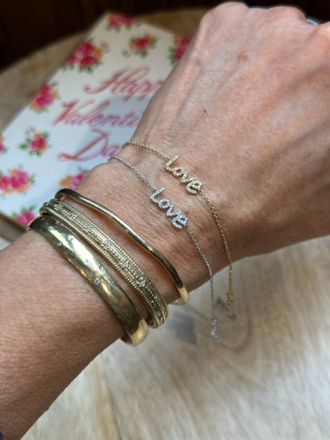 14K Diamond Love Bracelet